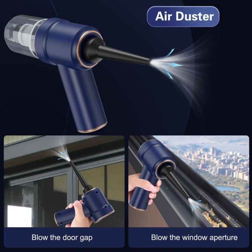 Aspiradora de Mano Inalámbrica de Alta Potencia – Portátil, Recargable y Ideal para Auto, Hogar y Pelo de Mascotas