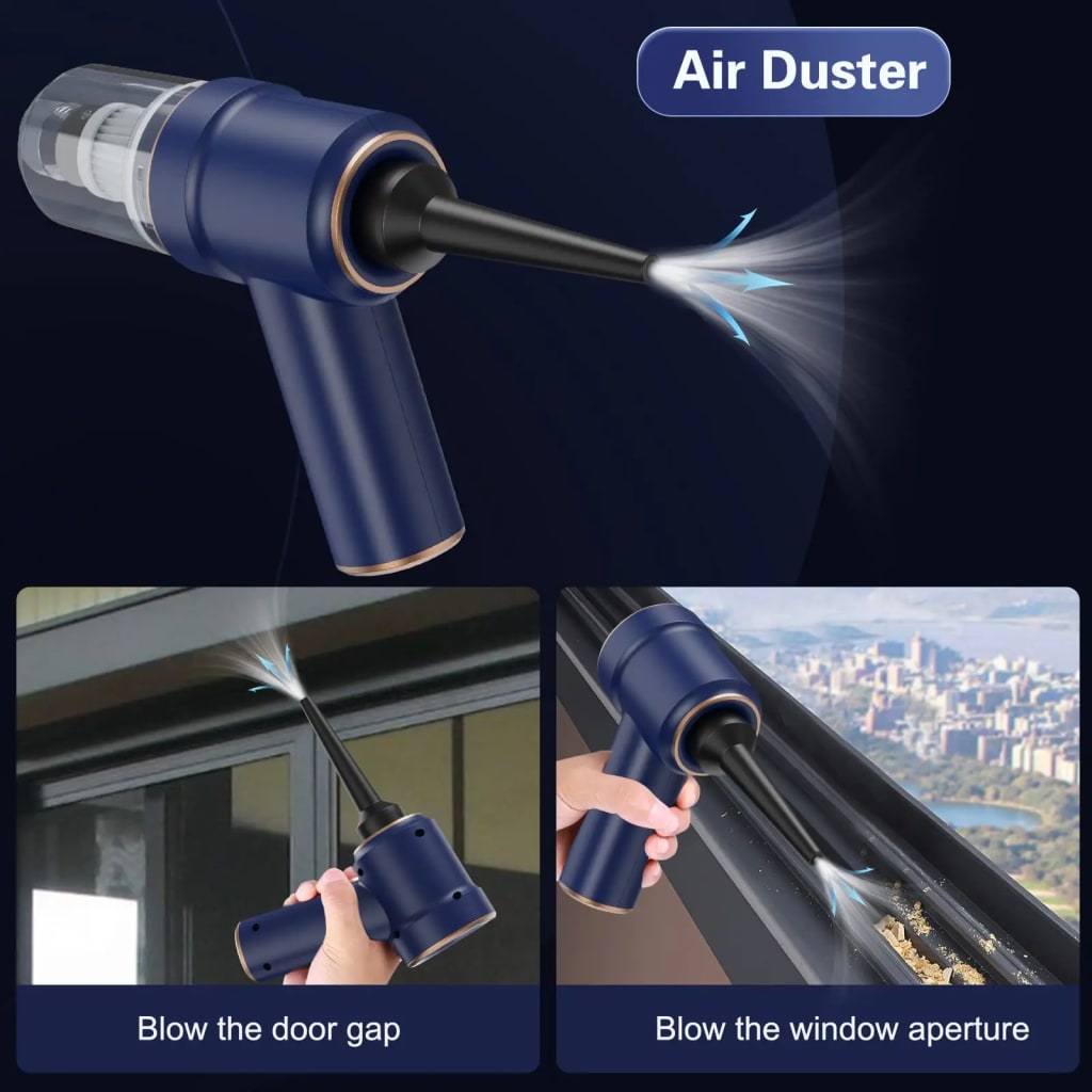 Aspiradora de Mano Inalámbrica de Alta Potencia – Portátil, Recargable y Ideal para Auto, Hogar y Pelo de Mascotas